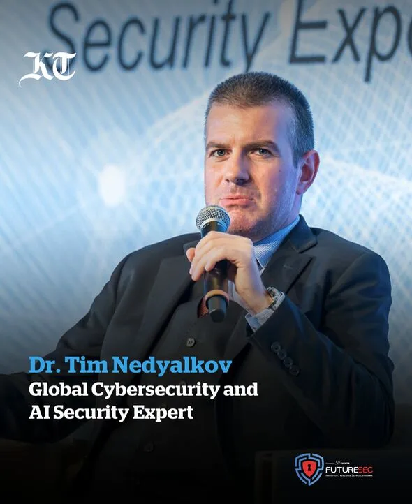 Dr. Tim Nedyalkov featured in Khaleej Times as a global cybersecurity and AI security expert